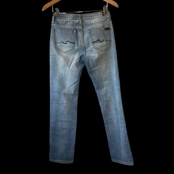 7 For All Mankind Slimmy Upcycled "Vision" Jeans Sz 25 - Picture 3 of 8